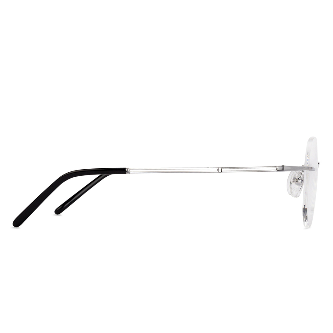 John Jacobs Online Silver Rimless Round right side