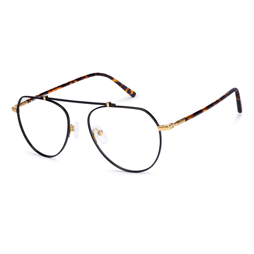 John Jacobs Black Full Rim Aviator right side