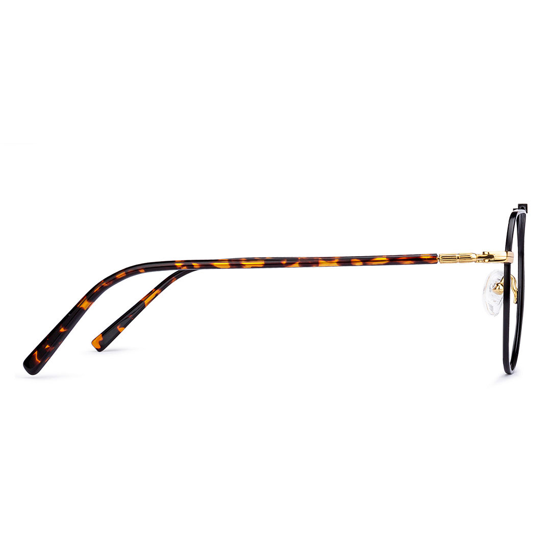 John Jacobs Black Full Rim Aviator right side