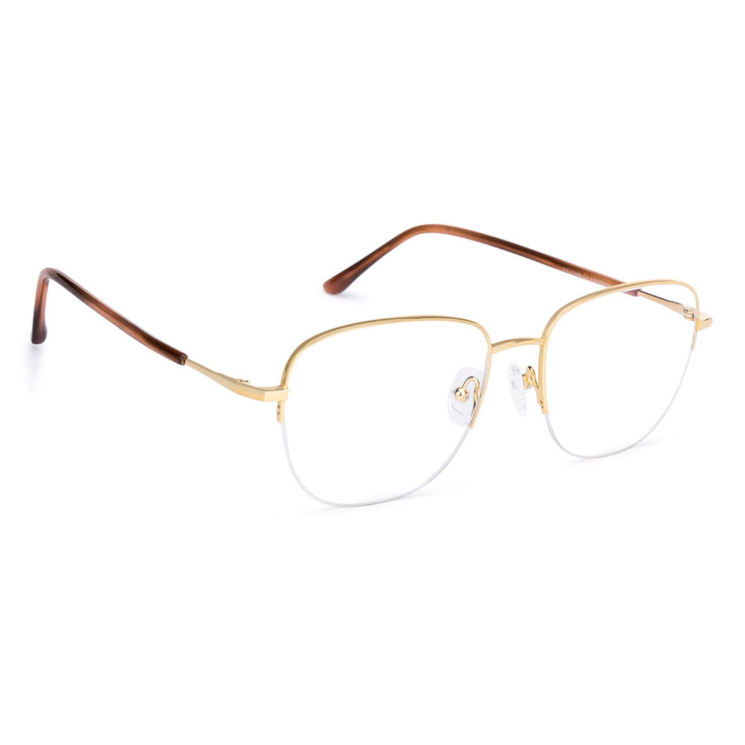 John Jacobs Gold Half Rim Square left side