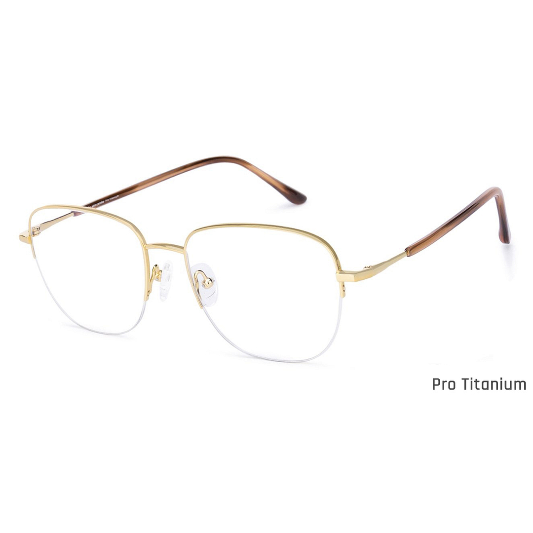 John Jacobs Gold Half Rim Square right side