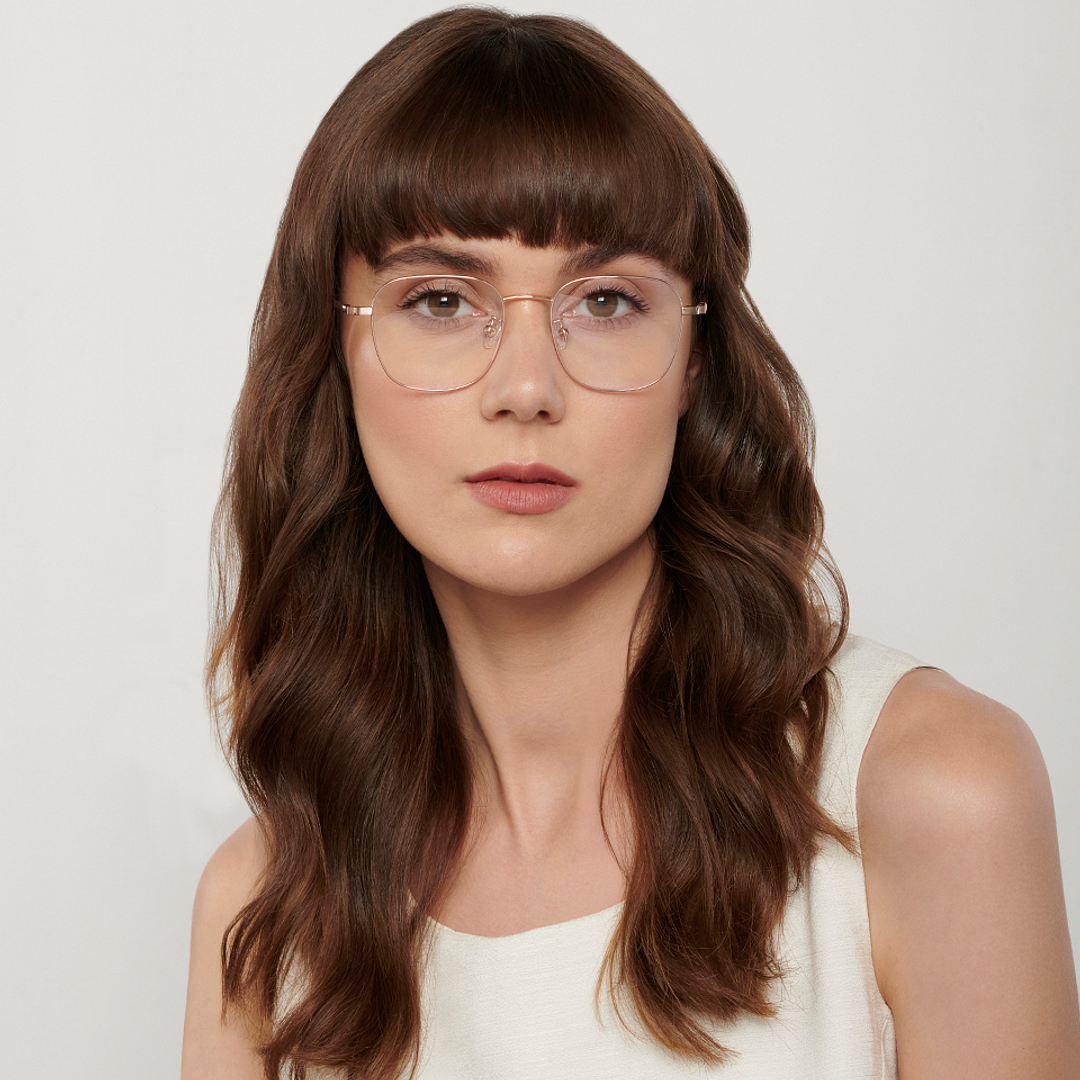 John Jacobs Online Gold Full Rim Square right side