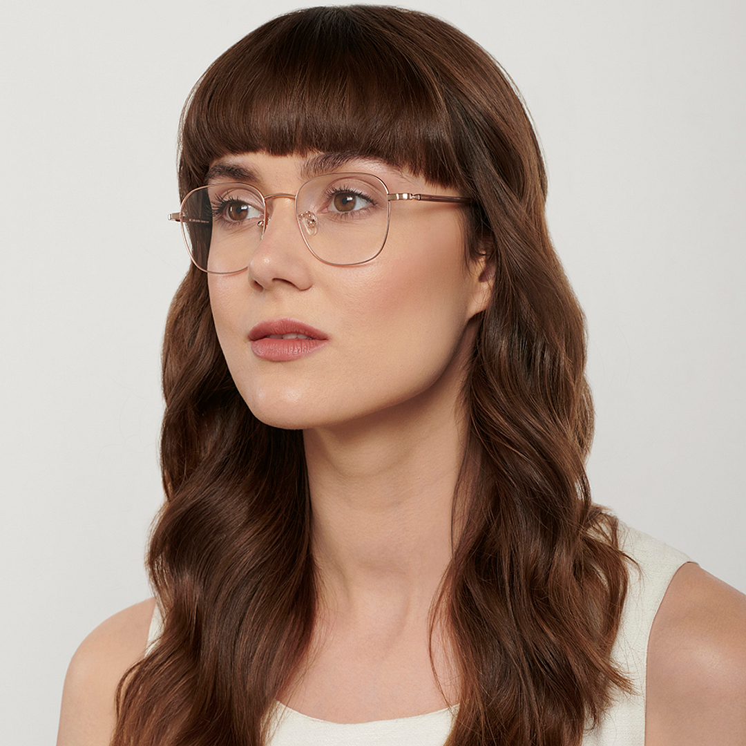 John Jacobs Online Gold Full Rim Square left side