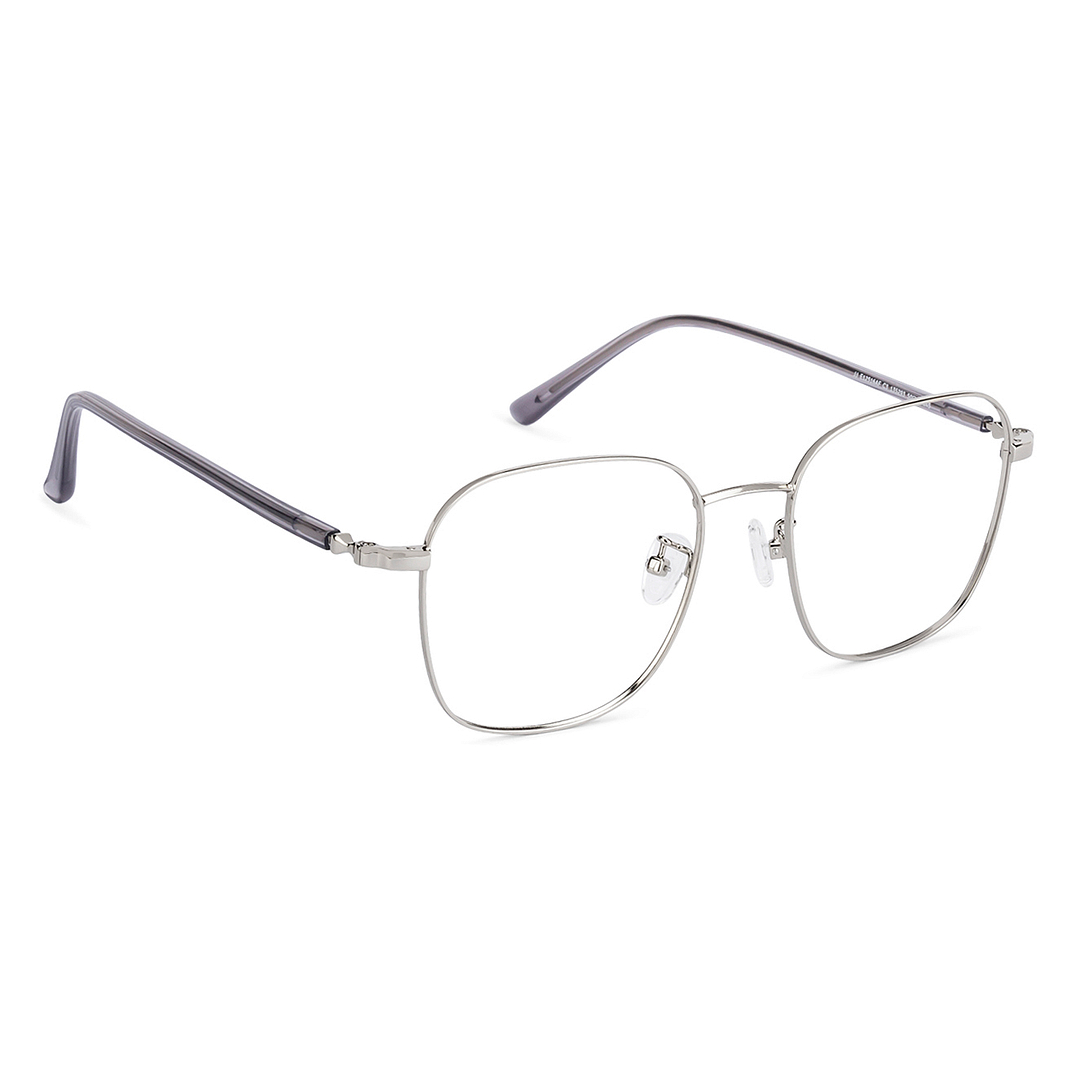John Jacobs Online Silver Full Rim Square left side