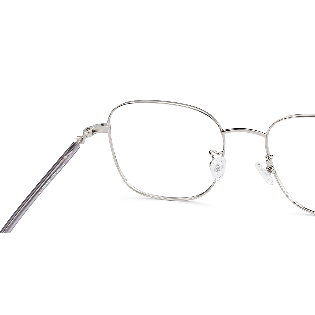 John Jacobs Online Silver Full Rim Square left side