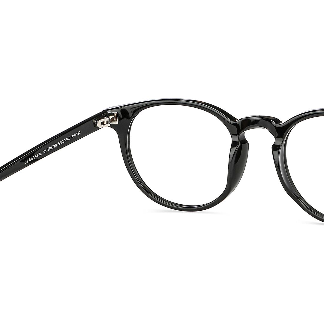 John Jacobs Online Black Full Rim Round right side