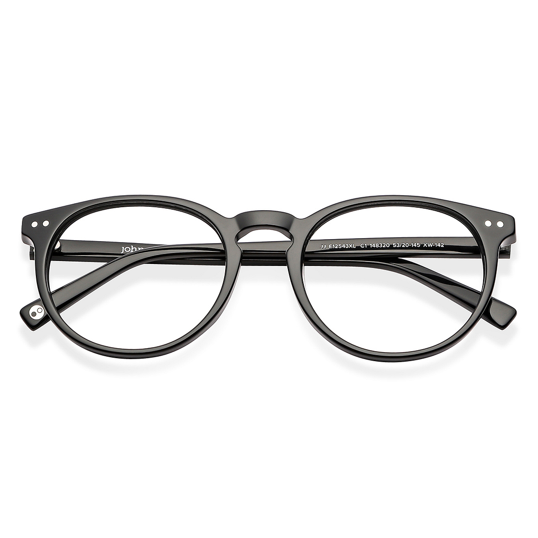 John Jacobs Online Black Full Rim Round left side