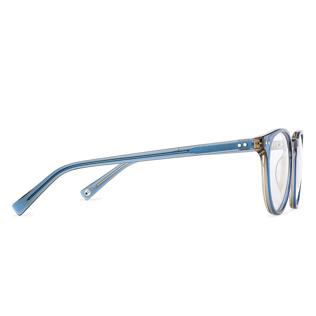 John Jacobs Online Brown Transparent Full Rim Round left side