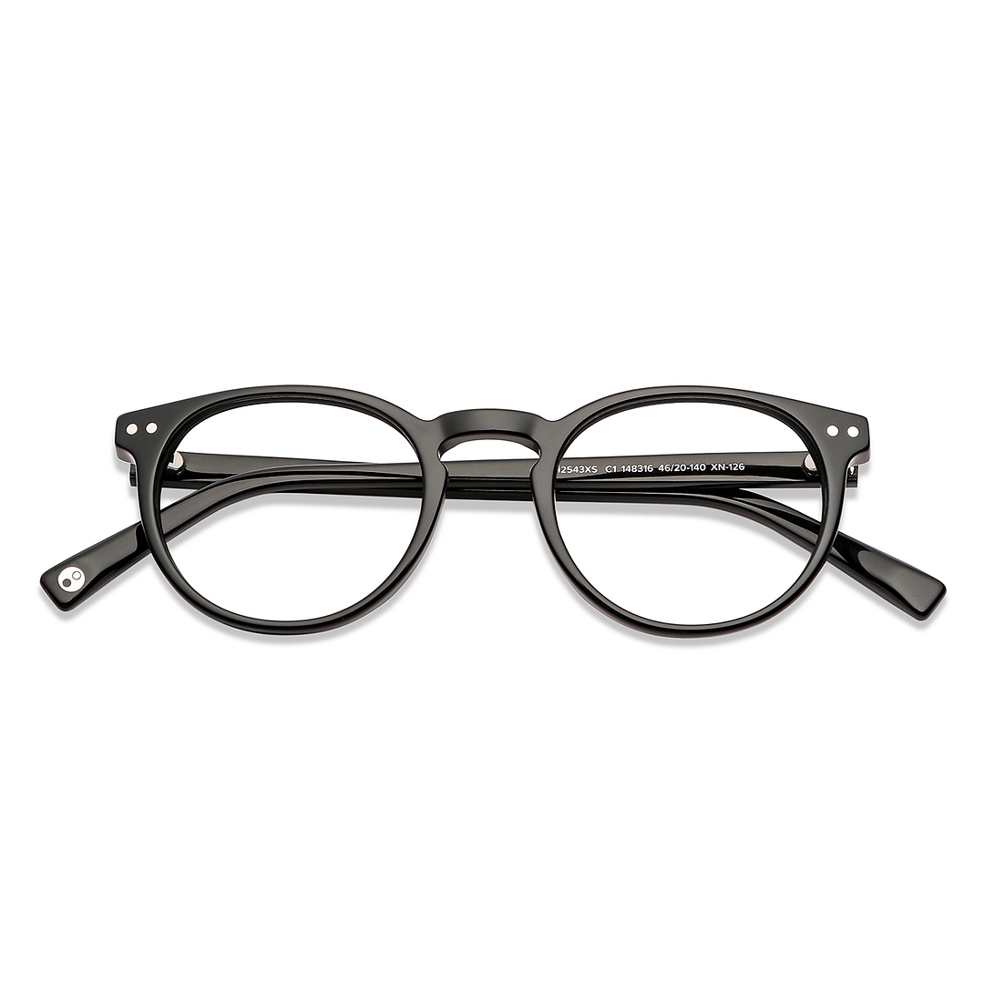 John Jacobs Online Black Full Rim Round left side