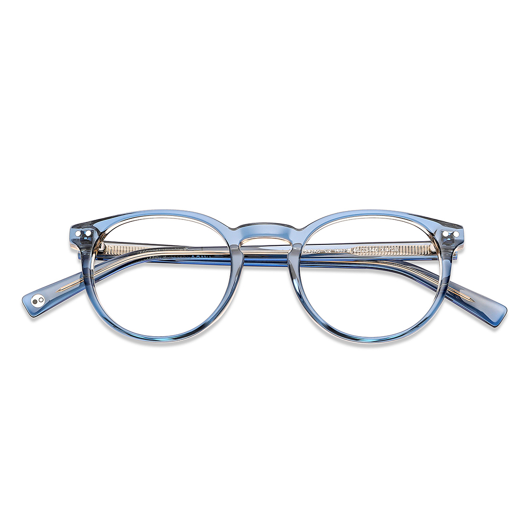 John Jacobs Online Brown Transparent Full Rim Round left side