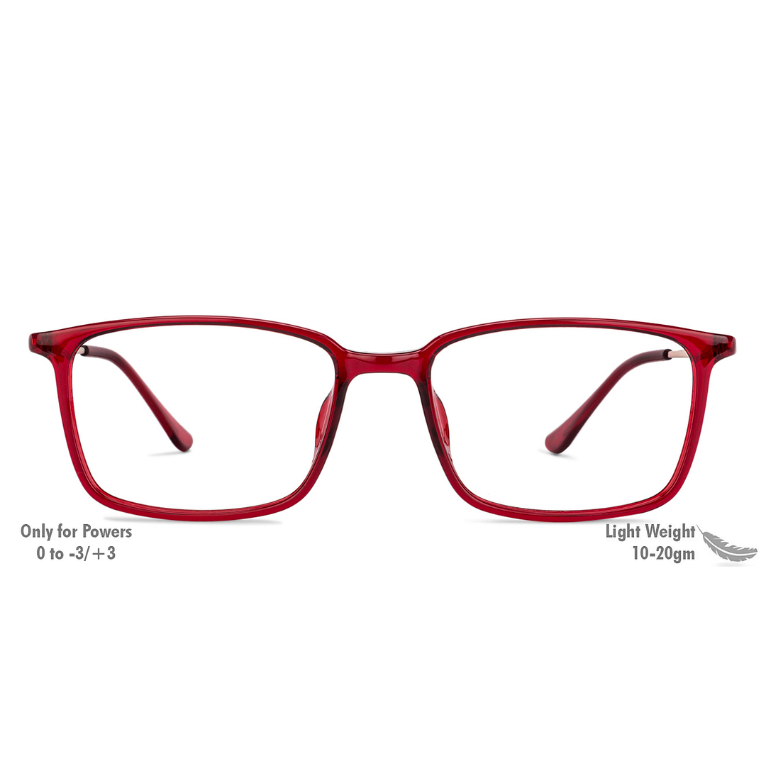 John Jacobs Online Red Full Rim Rectangle right side
