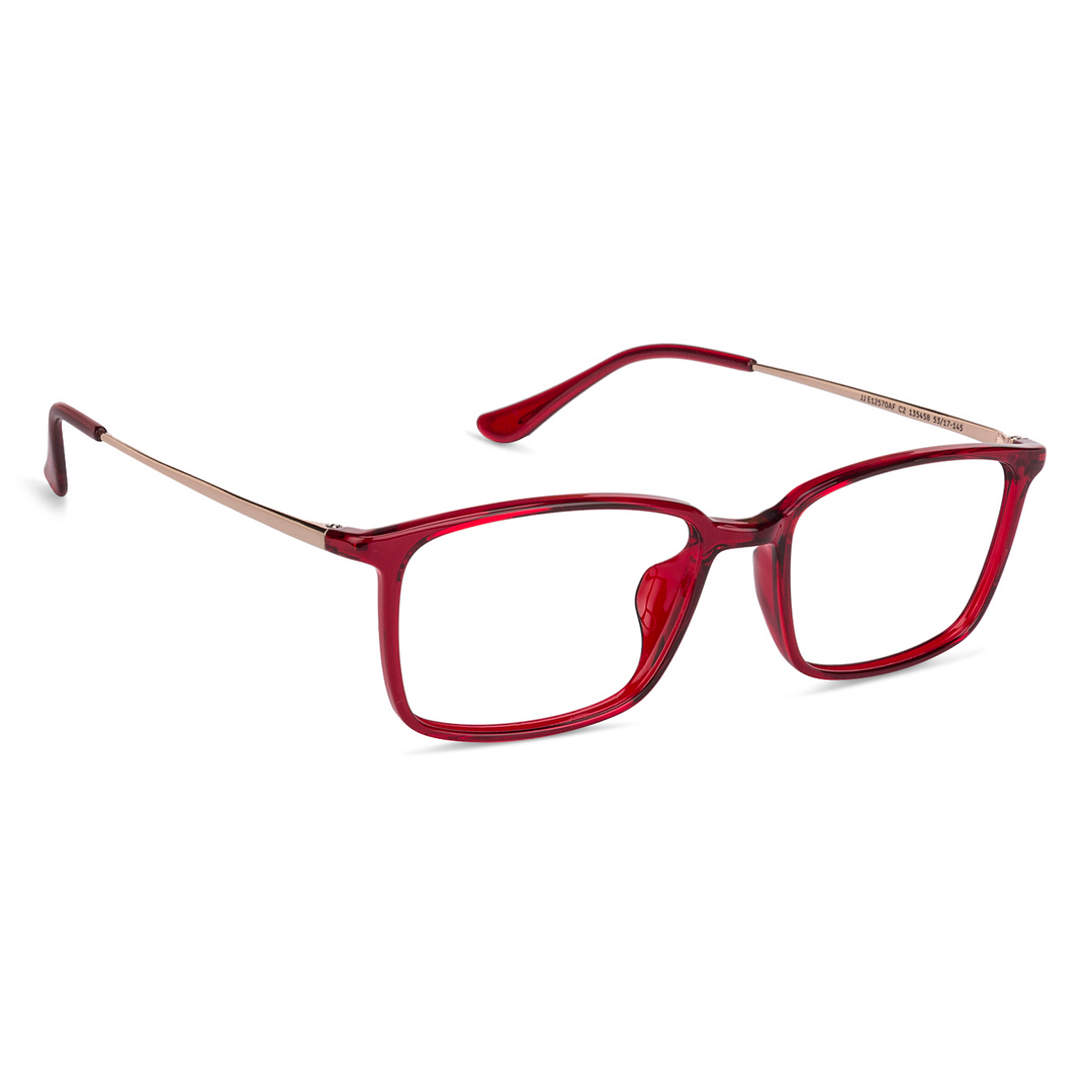 John Jacobs Online Red Full Rim Rectangle left side