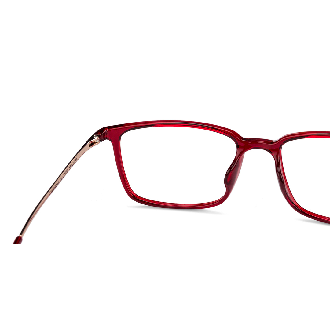 John Jacobs Online Red Full Rim Rectangle left side