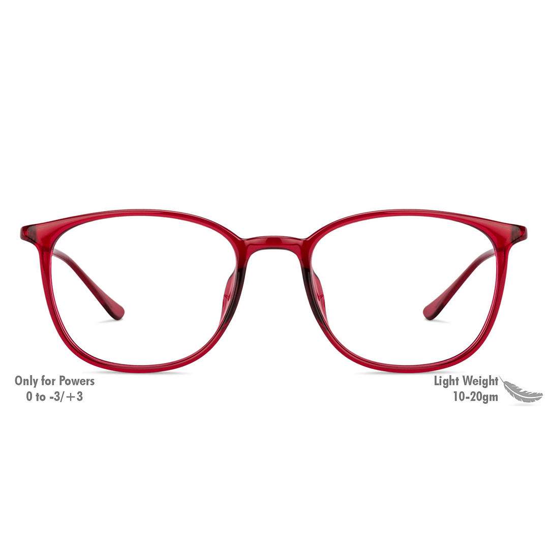 John Jacobs Online Red Full Rim Square right side
