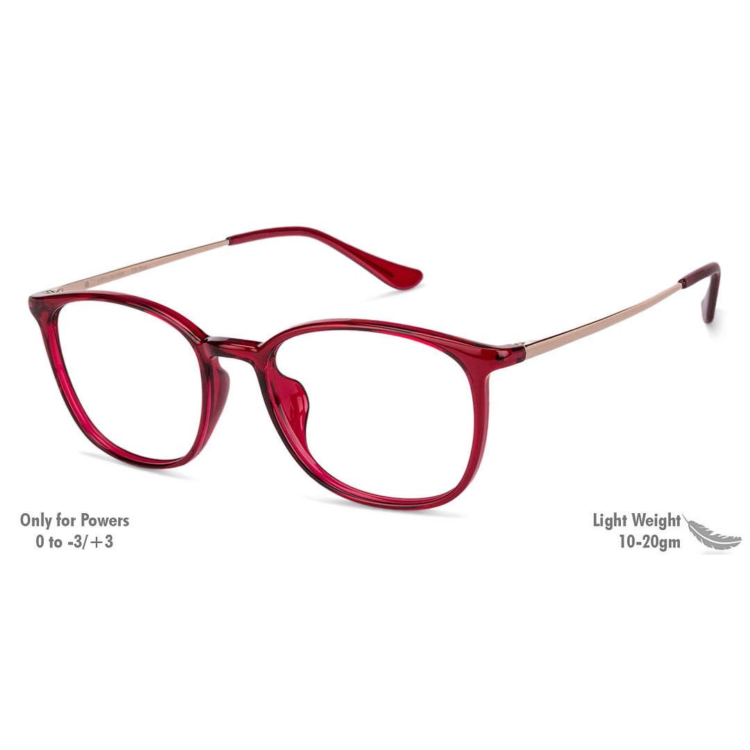 John Jacobs Online Red Full Rim Square left side