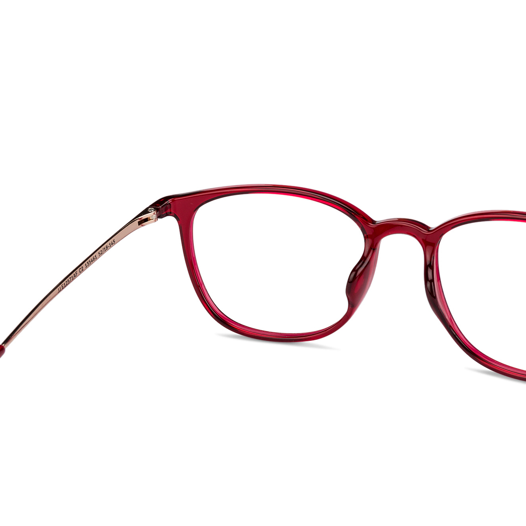 John Jacobs Online Red Full Rim Square right side