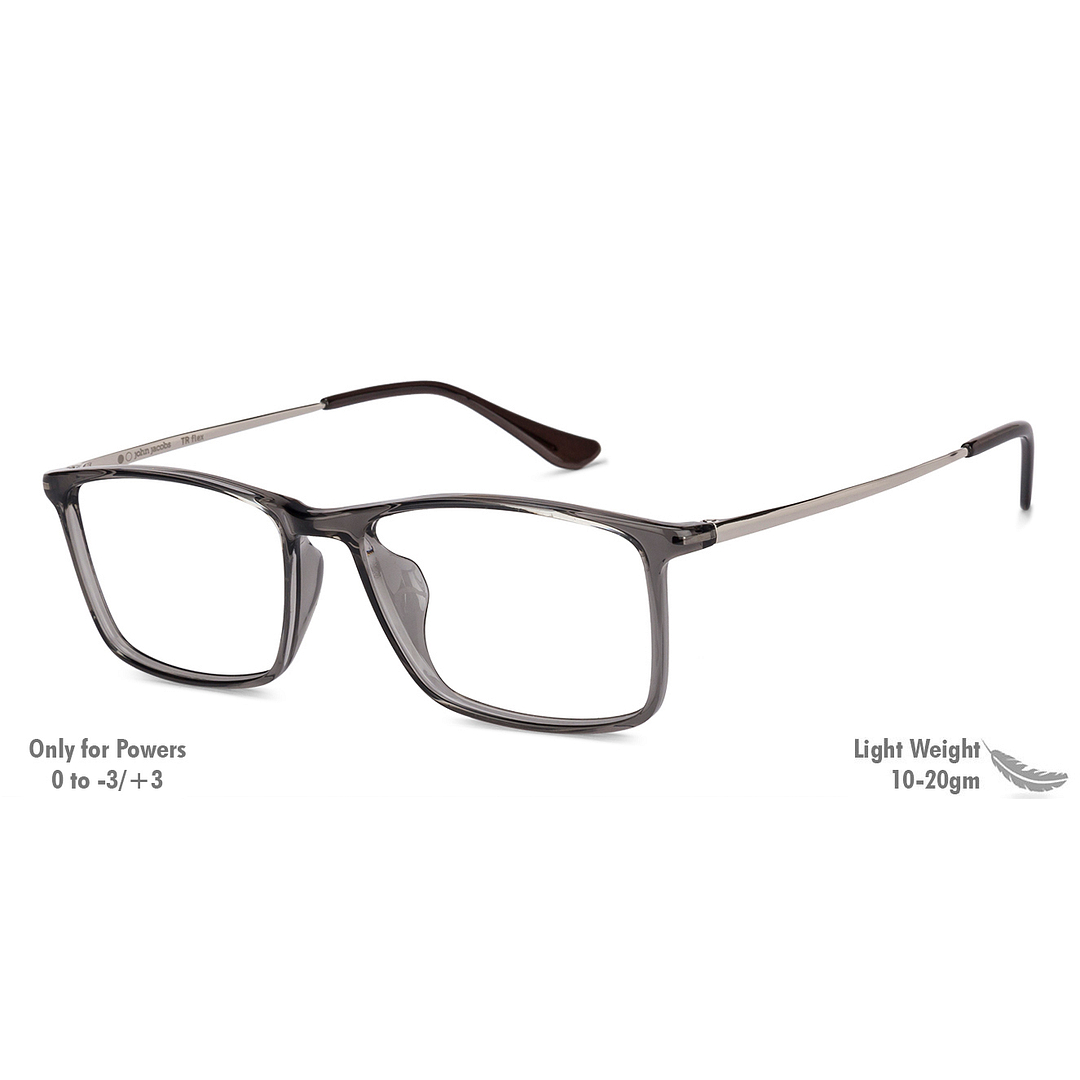 John Jacobs Online Gray Full Rim Rectangle left side