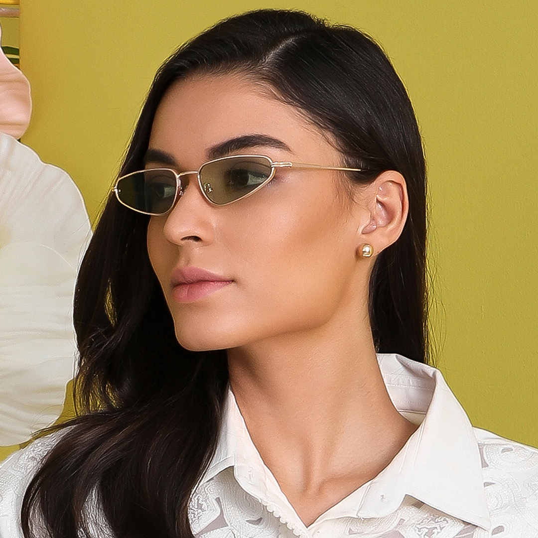 John Jacobs Online Gold Full Rim Cat Eye left side