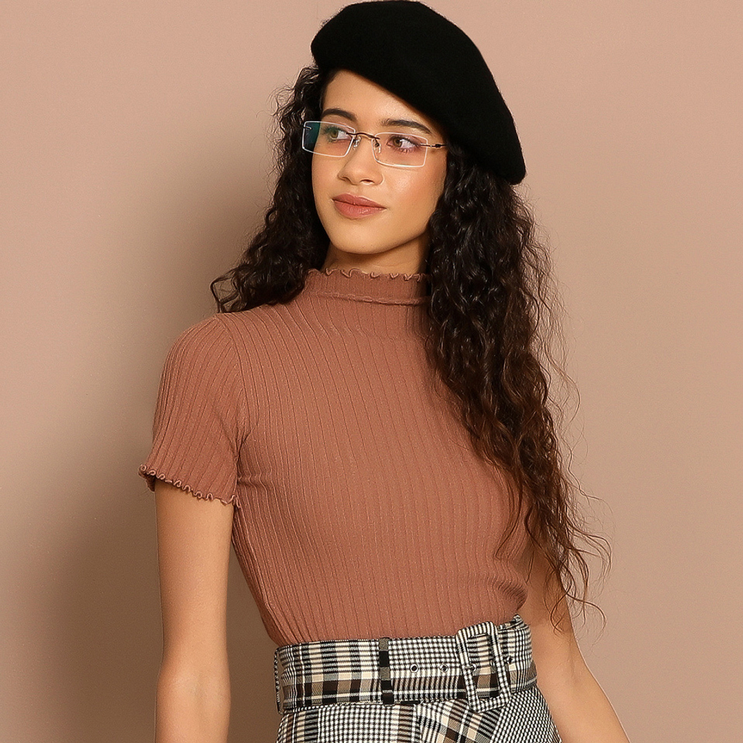 John Jacobs Black Rimless Rectangle right side