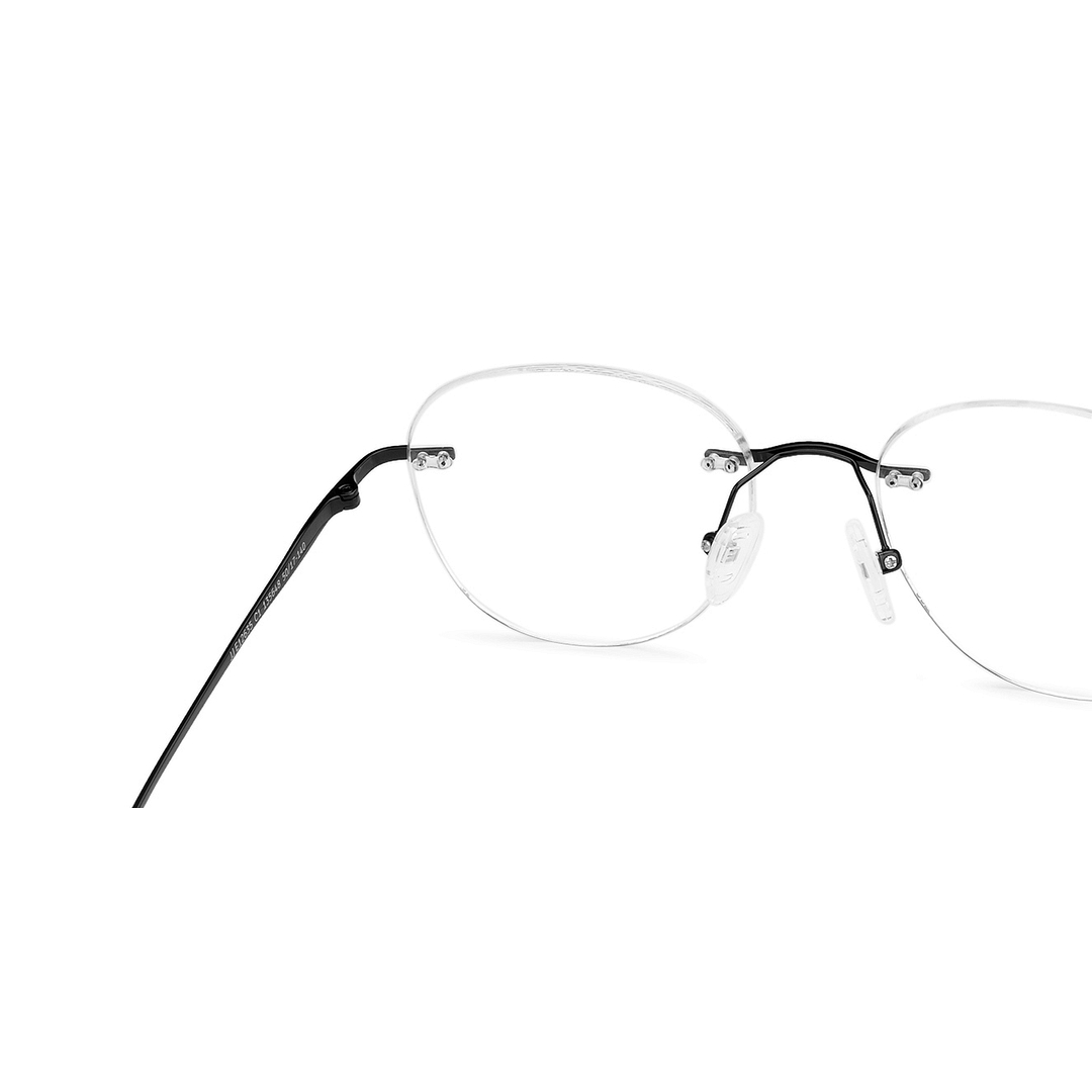 John Jacobs Online Black Rimless Aviator right side