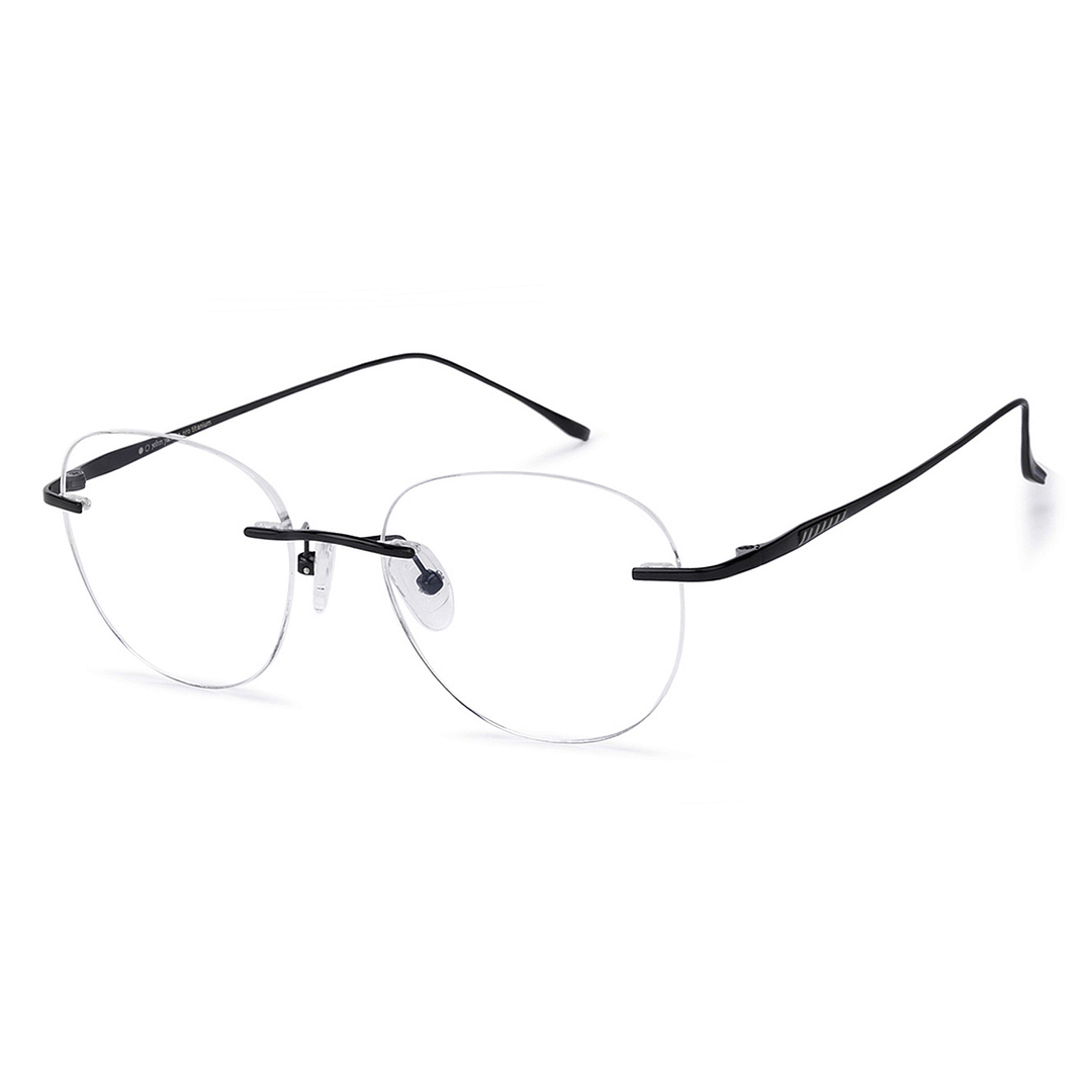 John Jacobs Online Black Rimless Aviator left side