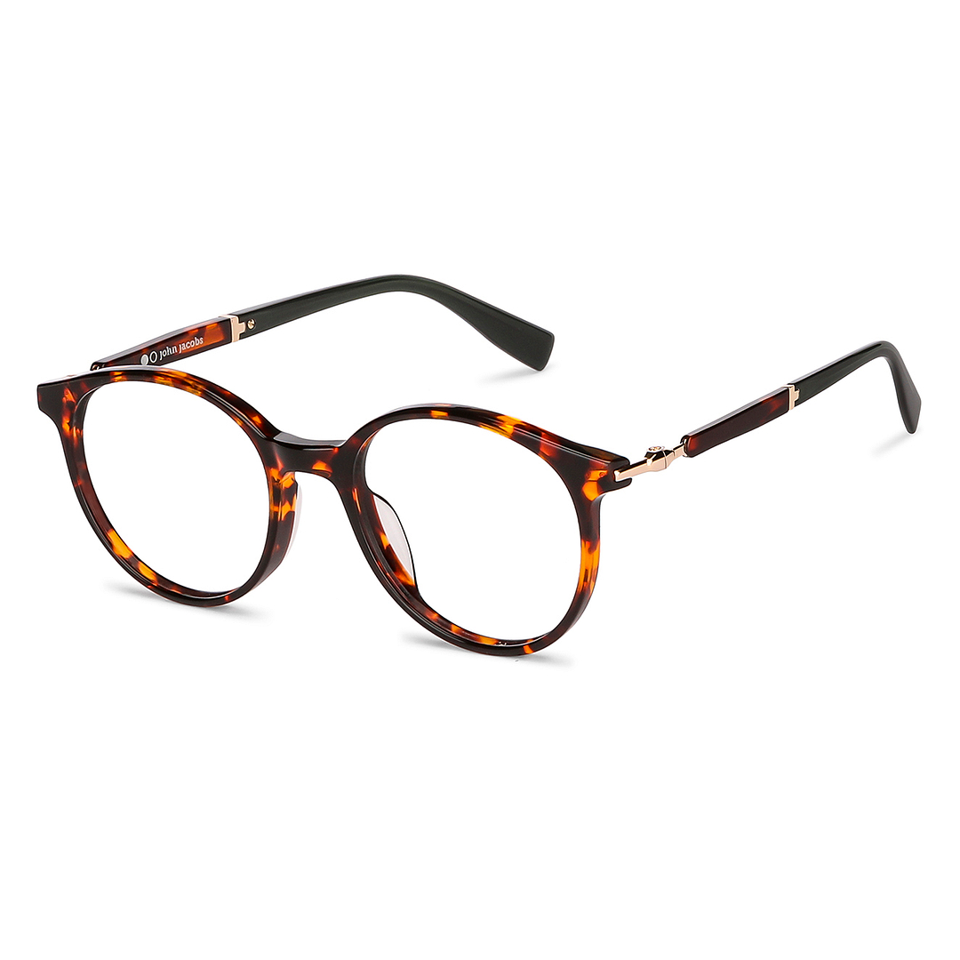 John Jacobs Light Brown Full Rim Round left side