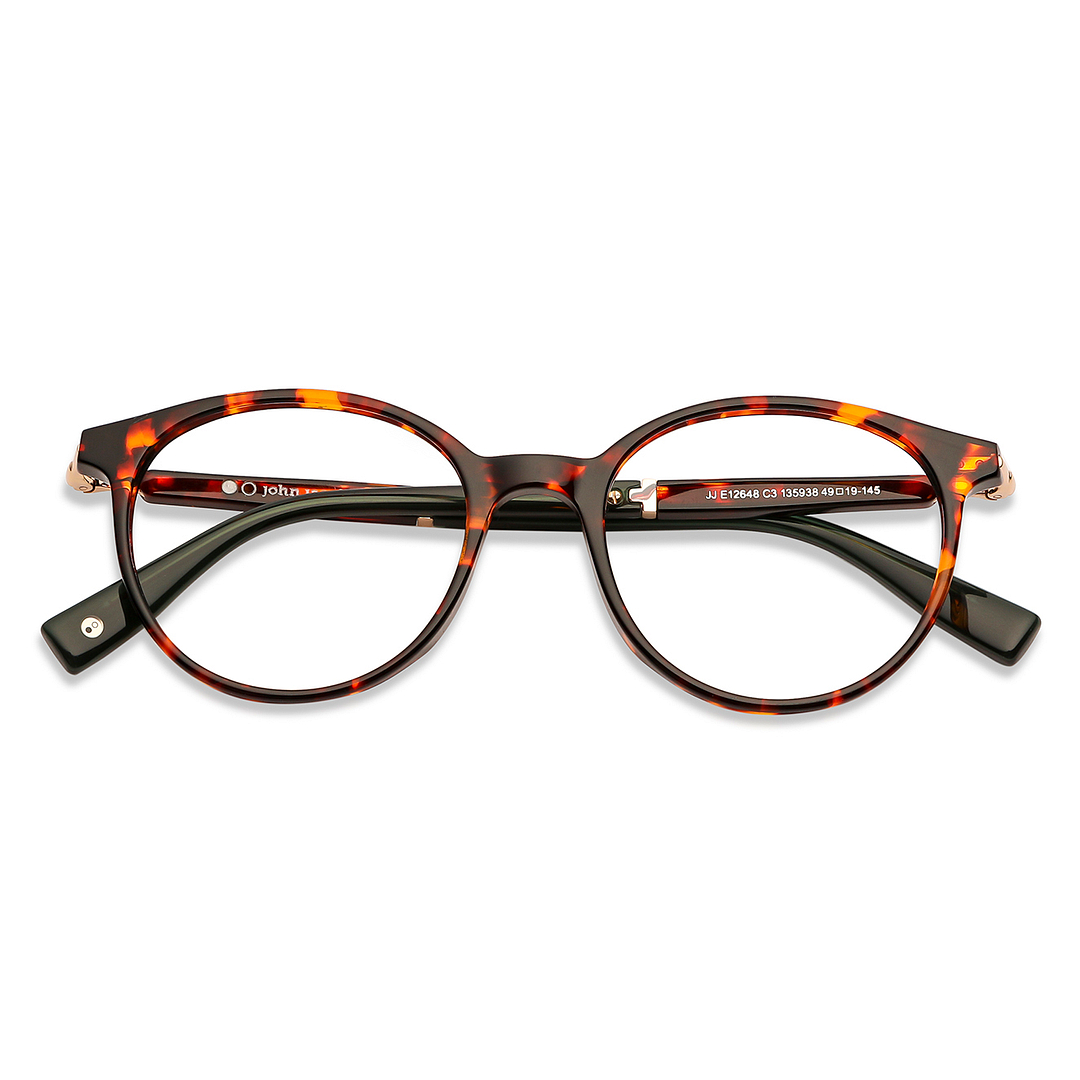 John Jacobs Light Brown Full Rim Round left side