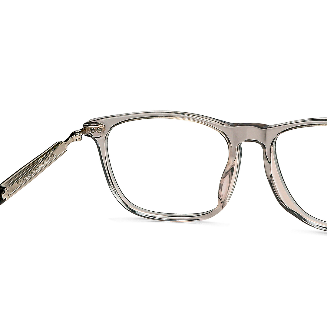 John Jacobs Brown Transparent Full Rim Square right side