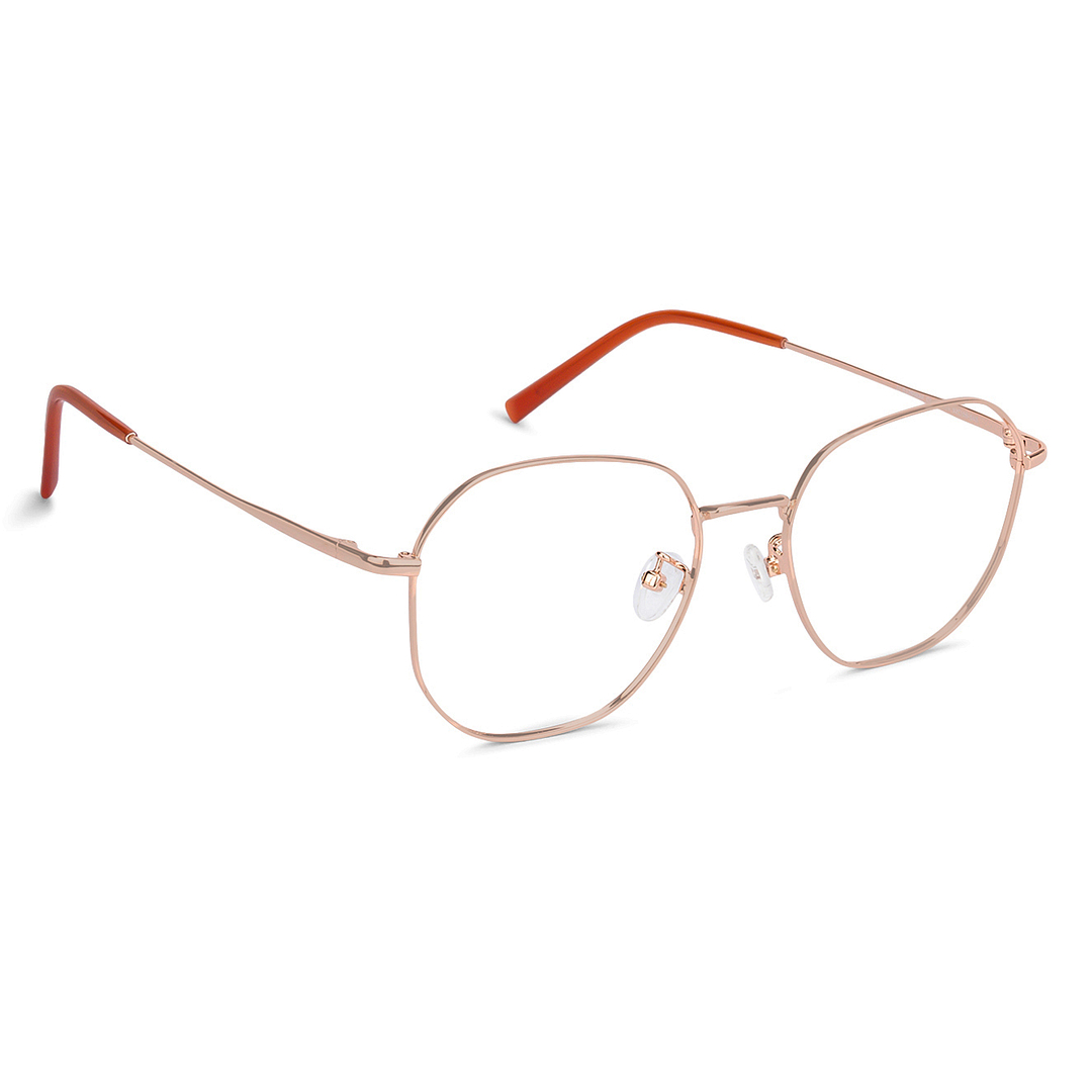 John Jacobs Online Gold Full Rim Round left side