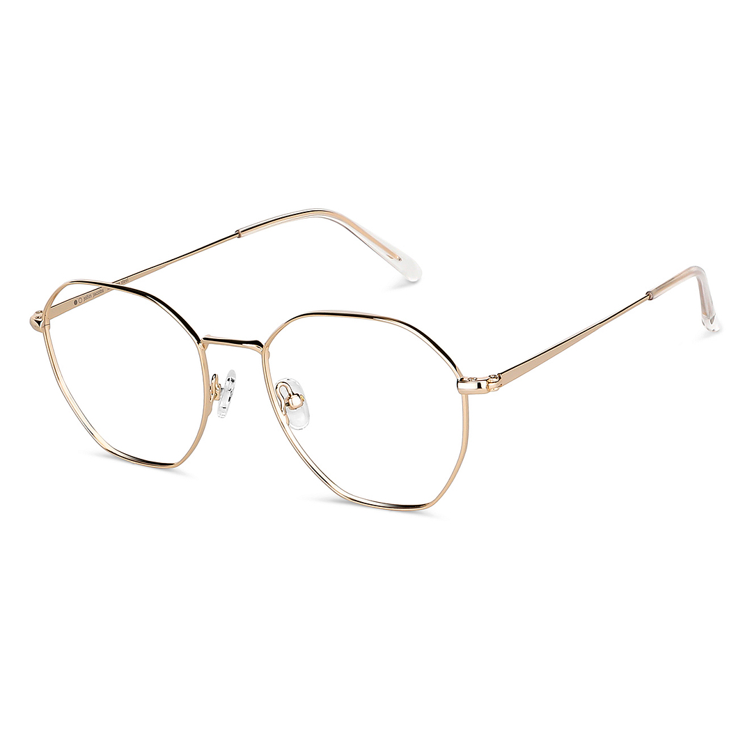 John Jacobs Online Gold Full Rim Geometric right side