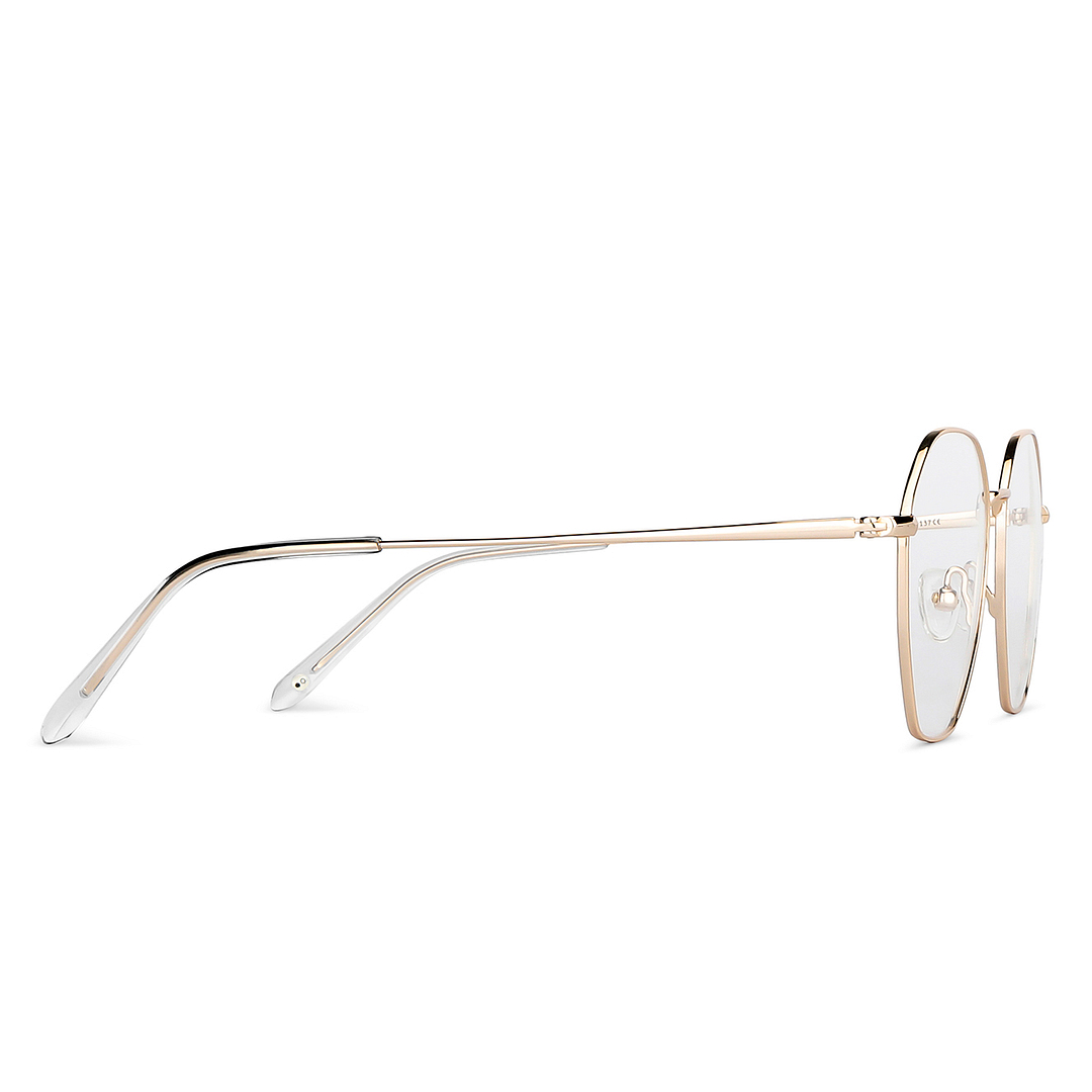 John Jacobs Online Gold Full Rim Geometric left side