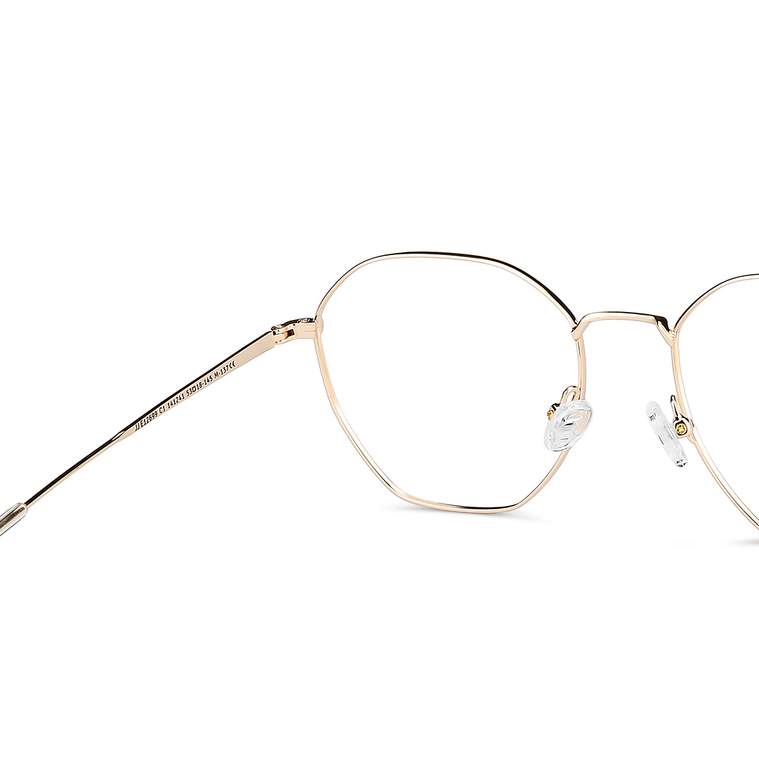 John Jacobs Online Gold Full Rim Geometric right side