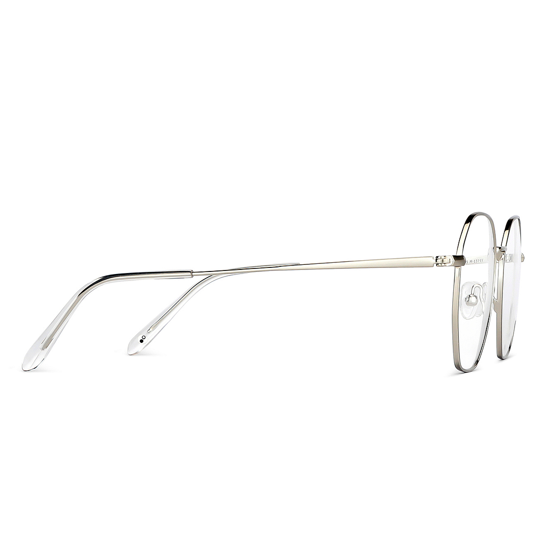 John Jacobs Online Gunmetal Full Rim Geometric left side