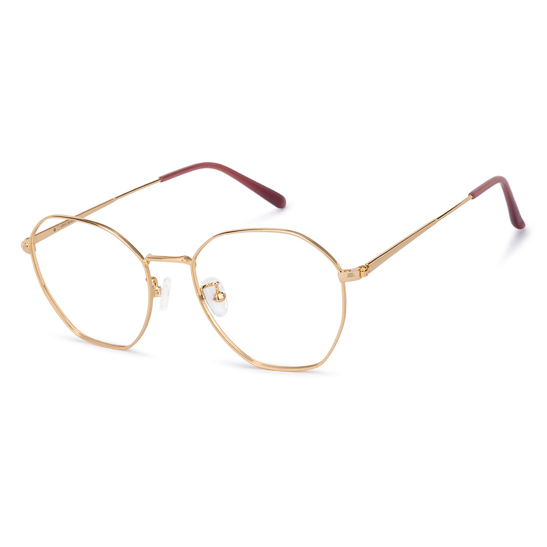 John Jacobs Online Gold Full Rim Hexagonal left side