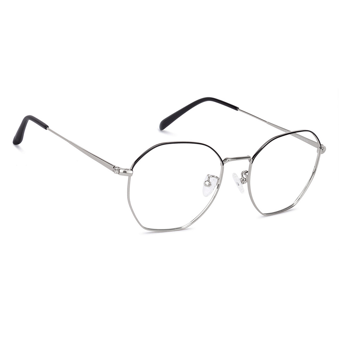 John Jacobs Online Silver Full Rim Geometric left side