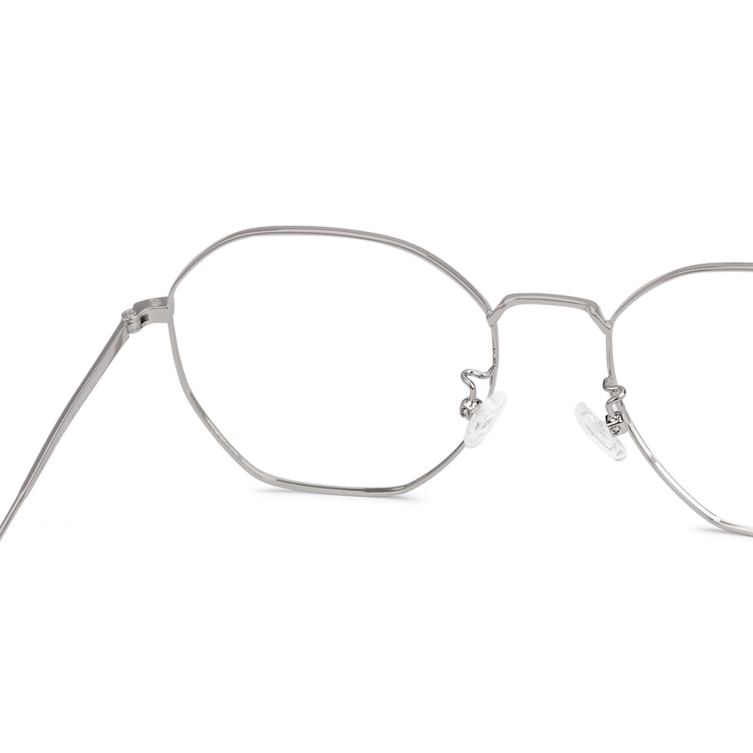 John Jacobs Online Silver Full Rim Geometric left side