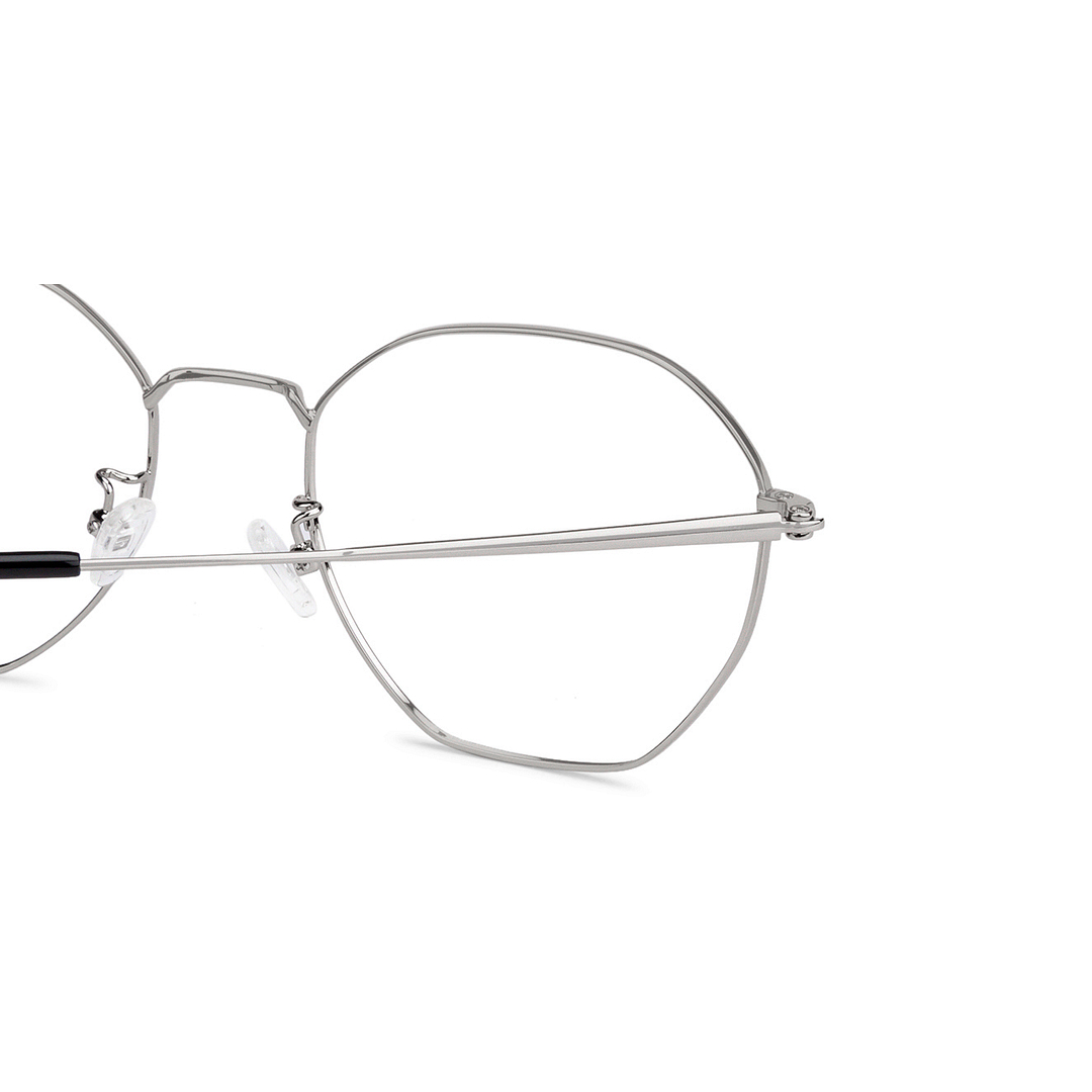 John Jacobs Online Silver Full Rim Geometric right side