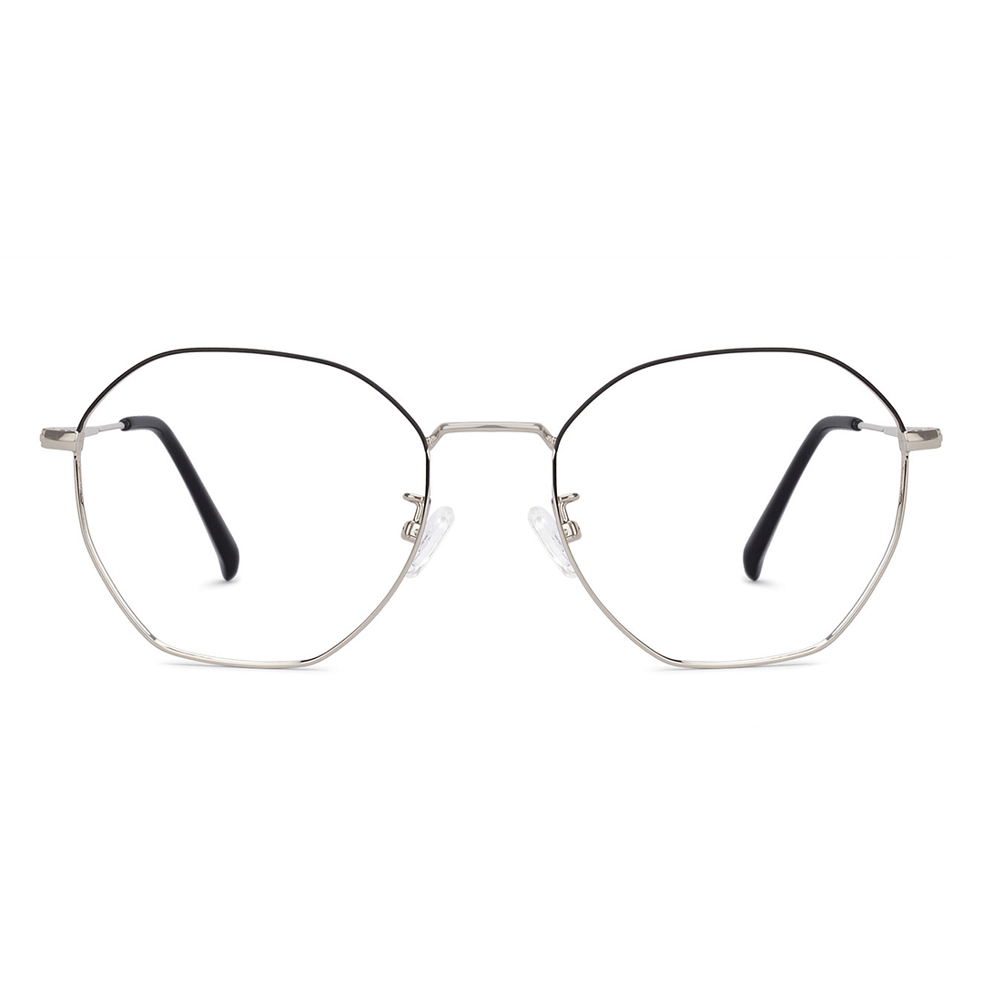 John Jacobs Online Silver Full Rim Geometric right side