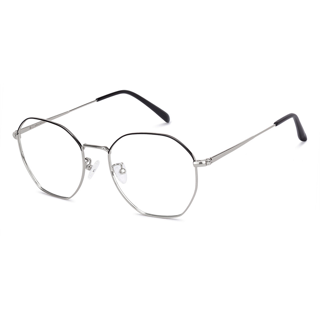 John Jacobs Online Silver Full Rim Geometric left side