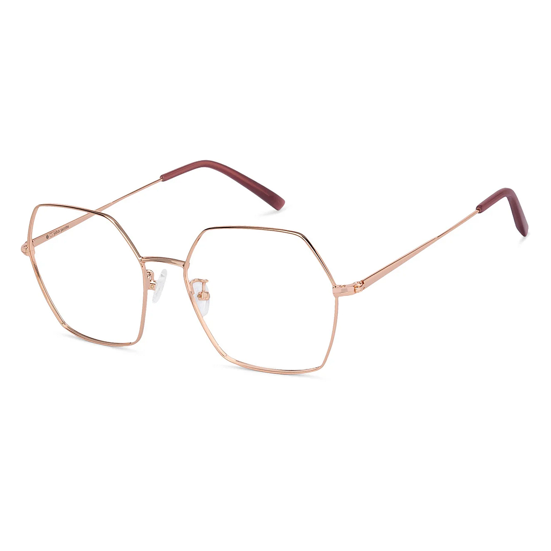 John Jacobs Online Gold Full Rim Hexagonal right side