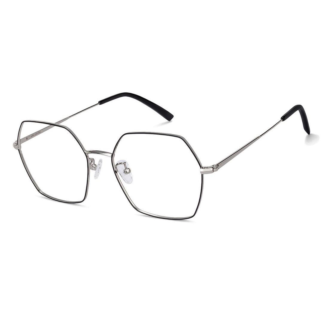 John Jacobs Online Silver Full Rim Geometric left side