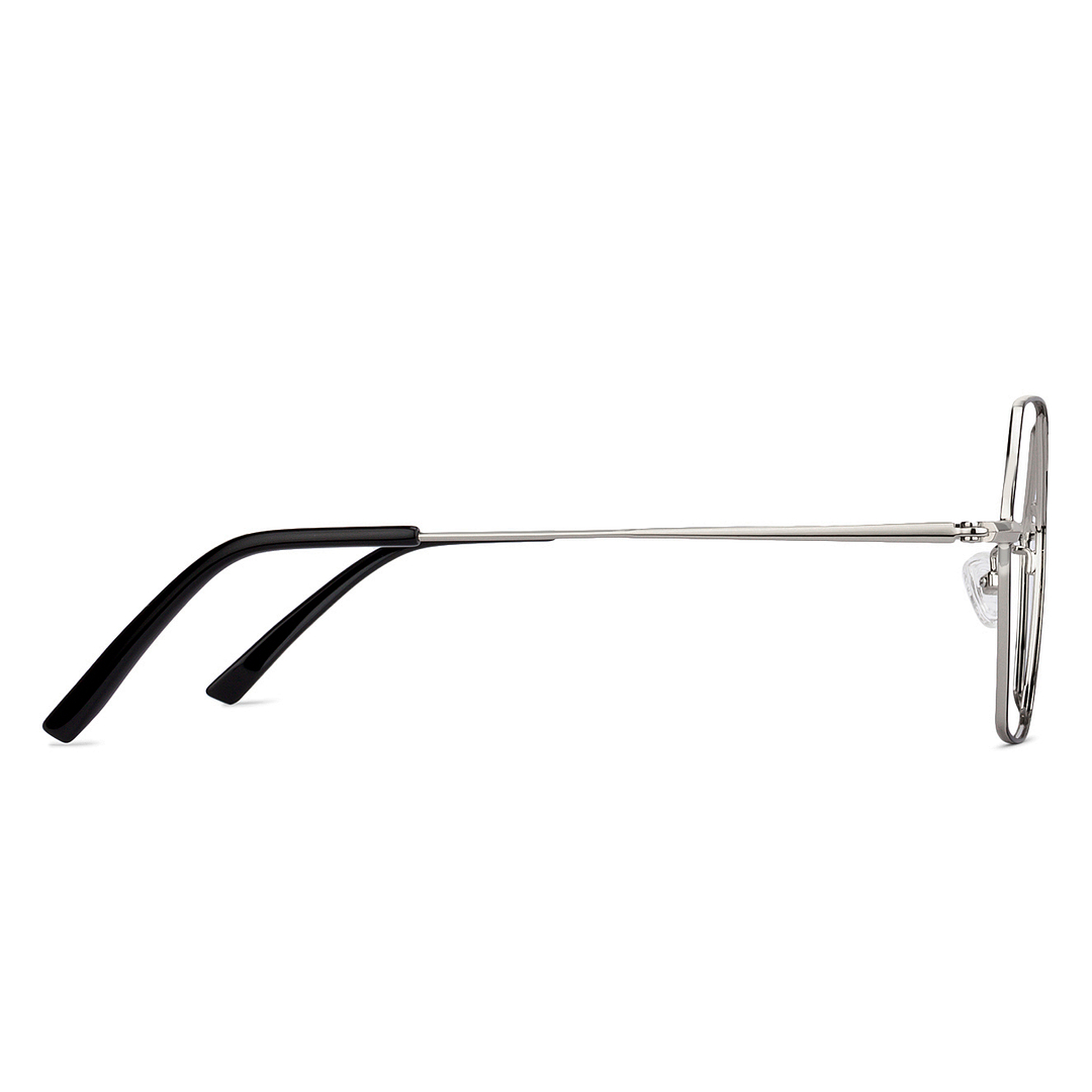 John Jacobs Online Silver Full Rim Geometric left side