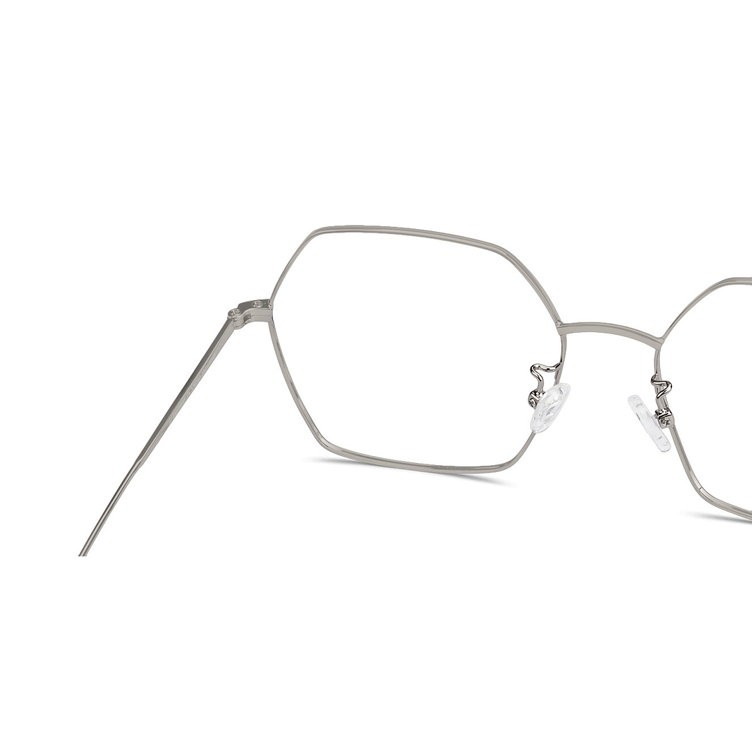 John Jacobs Online Silver Full Rim Geometric right side