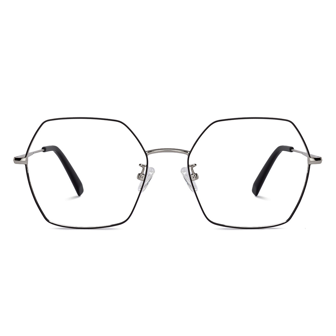 John Jacobs Online Silver Full Rim Geometric right side
