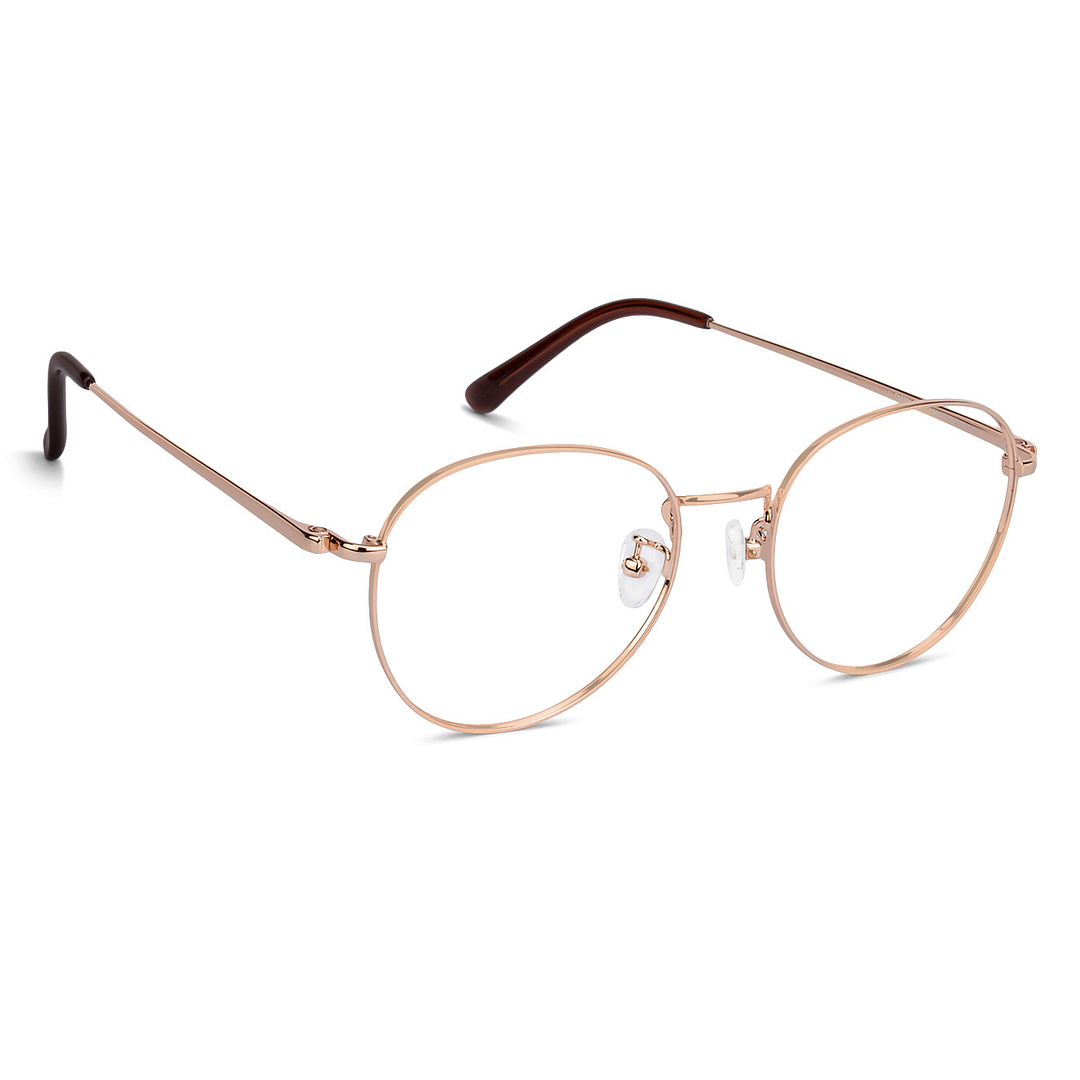 John Jacobs Online Gold Full Rim Round left side