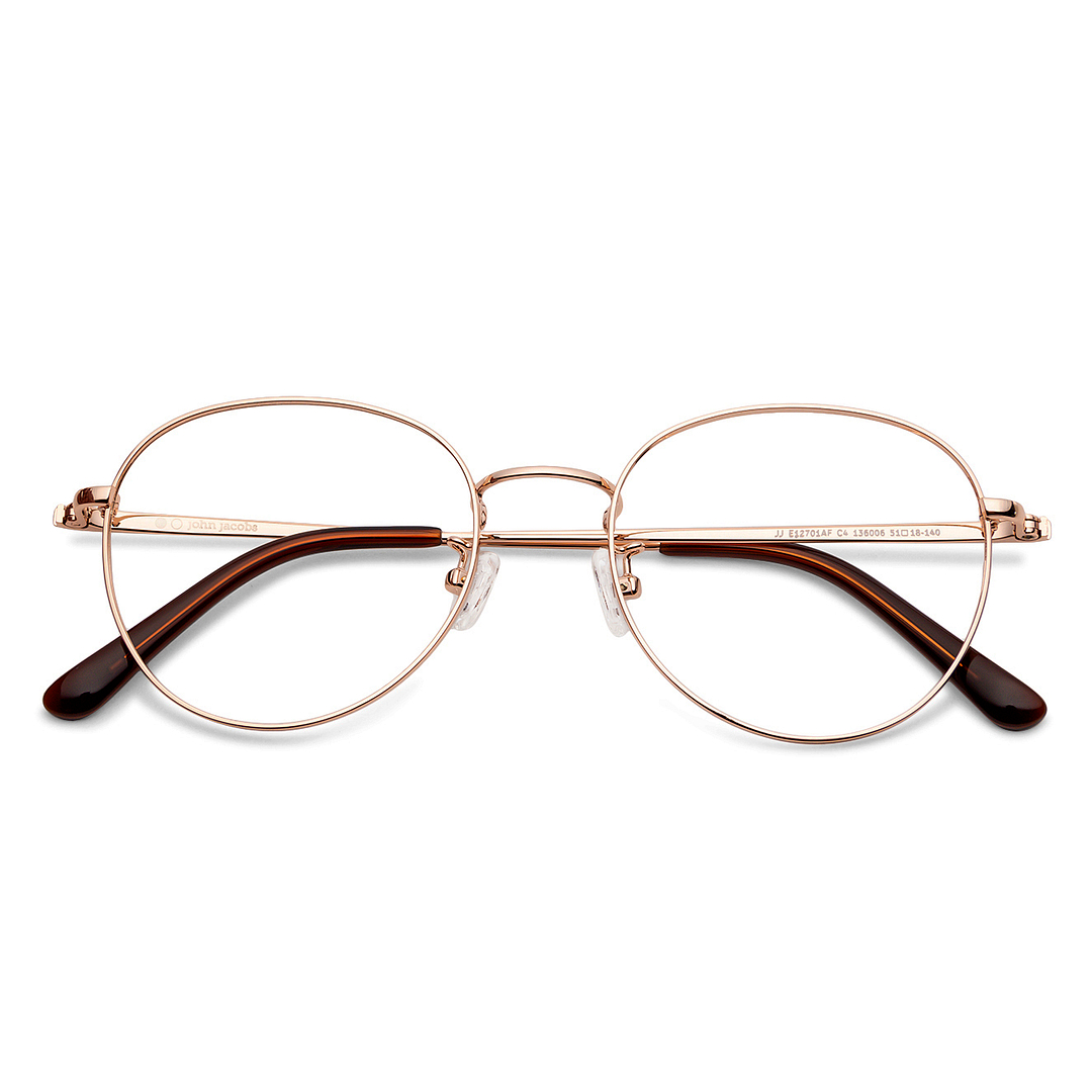 John Jacobs Online Gold Full Rim Round right side