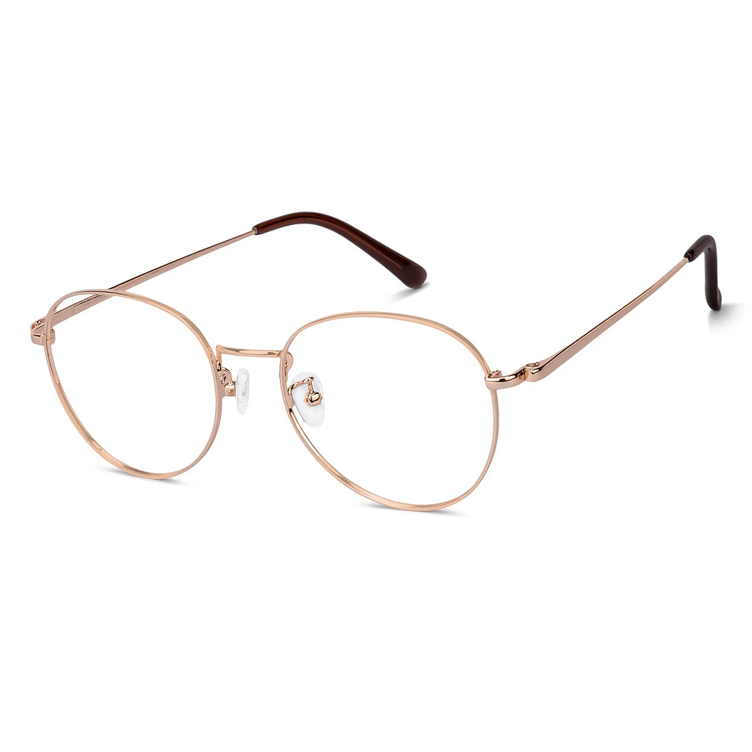 John Jacobs Online Gold Full Rim Round left side