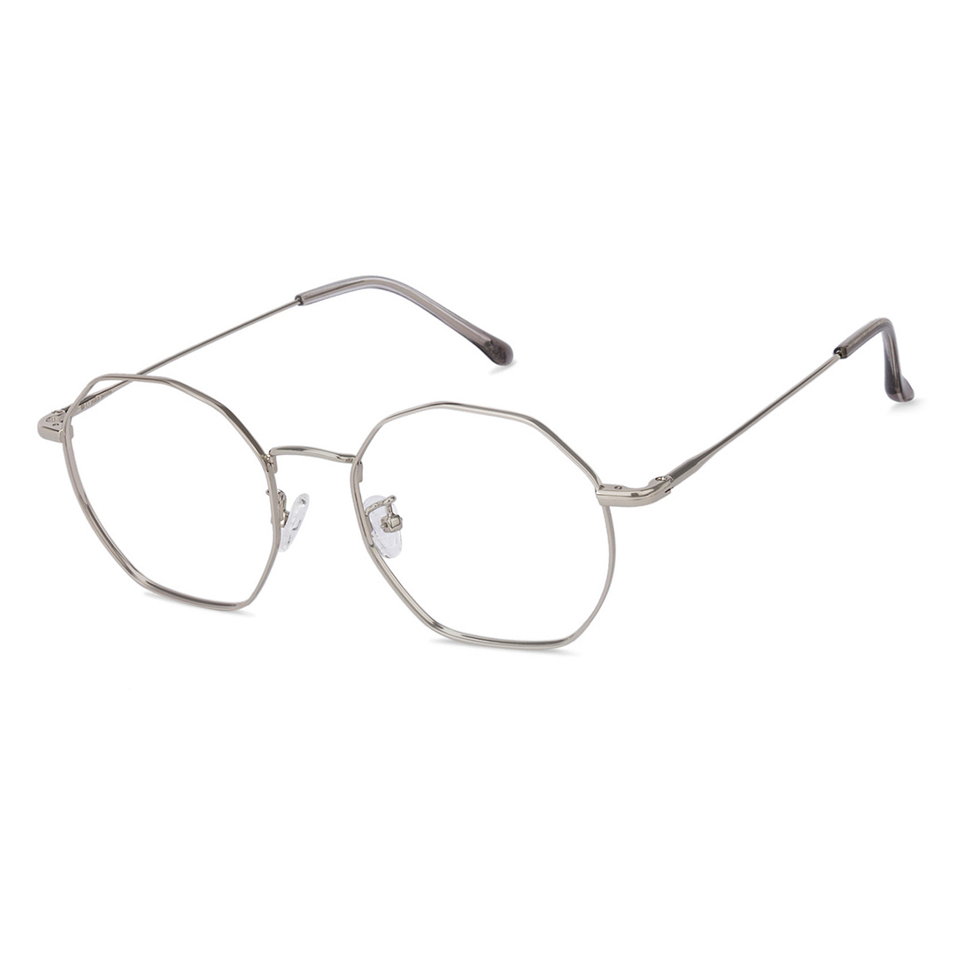 John Jacobs Online Silver Full Rim Hexagonal left side
