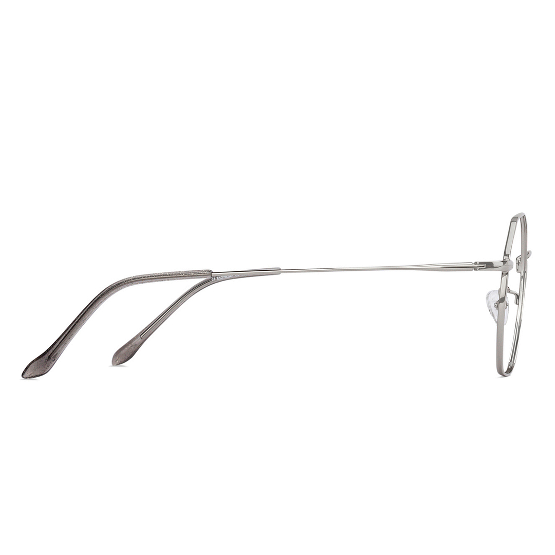 John Jacobs Online Silver Full Rim Hexagonal left side