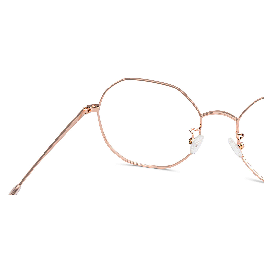 John Jacobs Online Gold Full Rim Geometric right side